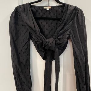 GB BLACK POLKADOT TOP/PANT SET SIZE S (top & bottom)